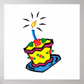 1. Geburtstagstorte Poster (Vorne)