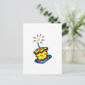 1. Geburtstagstorte Postkarte (Stehend Vorderseite)