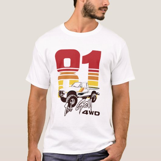 1. Gen 1981 Toyota 4WD Truck Truck Hemd T-Shirt (Vorderseite)