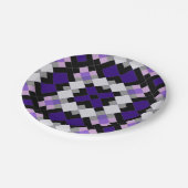 1 geometrisches Muster Pappteller (Schrägansicht)