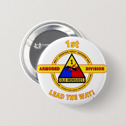 1. GEPANZERTE ABTEILUNG "ALTE IRONSIDES " BUTTON (Vorne & Hinten)