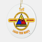 1. GEPANZERTE ABTEILUNG "ALTE IRONSIDES " KERAMIK ORNAMENT (Links)