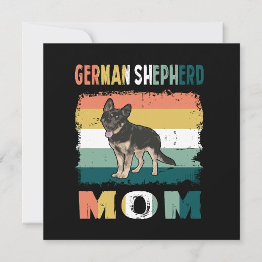 1 German Shepherd Mom Einladung (Vorderseite)