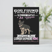 1 German Shepherd Mom God Found Some Of Strongest  Save The Date (Stehend Vorderseite)