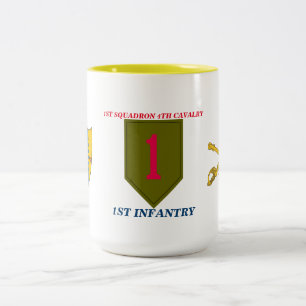 1. GESCHWADER-4. KAVALLERIE-1. INFANTERIE-TASSE ZWEIFARBIGE TASSE