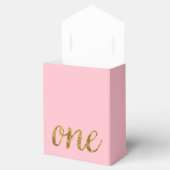 1. Glitzer 1. Geburtstag Rosa und Gold Geschenkschachtel (Geöffnet)