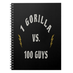 1 Gorilla gegen 100 Männer Notizblock
