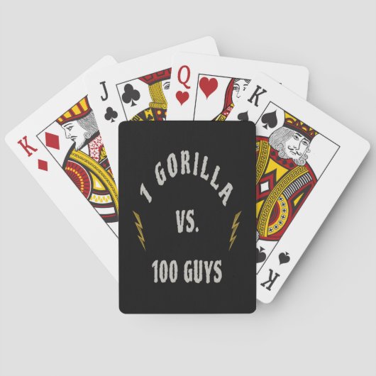 1 Gorilla gegen 100 Männer Spielkarten (Rückseite)