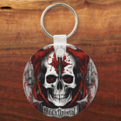 1. "Gotischer Schädel-Schlüsselanhänger: Entsperre Schlüsselanhänger (Vorderseite)