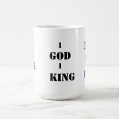 " 1 GOTT 1 KÖNIG GOTT, DER MICH ENTWICKELT HAT" Le Kaffeetasse (Mittel)