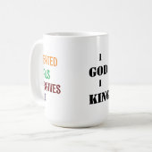 " 1 GOTT 1 KÖNIG GOTT, DER MICH ENTWICKELT HAT" Le Kaffeetasse (Vorderseite Links)