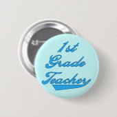 1. Grad-Lehrer-blaue T-Shirts und Geschenke Button (Vorne & Hinten)