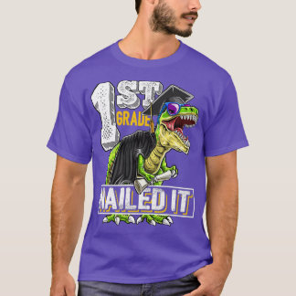 1. Grade Nail It T Rex Dinosaur Abschluss T-Shirt