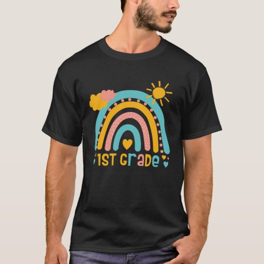 1 Grade rainbow eight graders class back to school T-Shirt (Vorderseite)