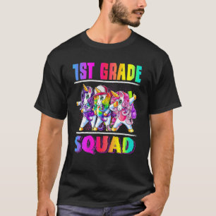 1. Grade Squad Dabbing Unicorn Zurück zur Schule T-Shirt