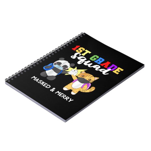 1. Grade Squad Quarantäne Panda Kitty Funny Mask Notizblock (Linke Seite)