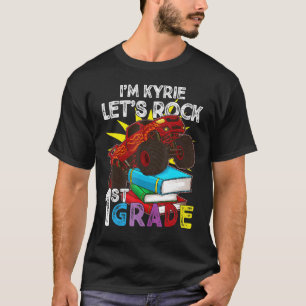 1. Grader Monster Truck Ich bin Kyrie Let's Rock F T-Shirt
