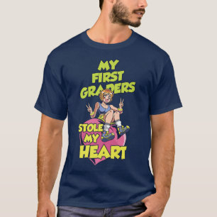 1. Grader Stole My Heart Valentinstag First Gra T-Shirt