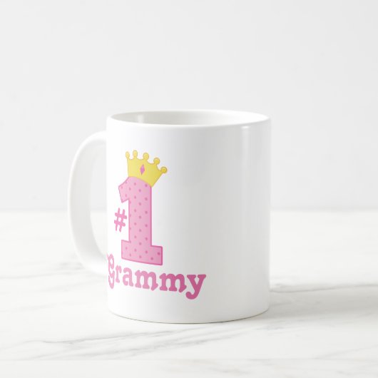 #1 Grammy Geschenk Kaffeetasse (Vorderseite Links)