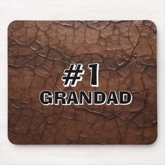 #1 Grandad Leather-look Mousepad (Vorne)