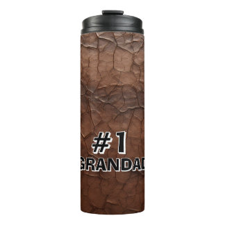 #1 Grandad Leather-look Thermosbecher