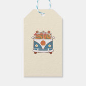 1. Groovy Babe Retro Rainbow 1. Geburtstag Geschenkanhänger (Rückseite)