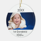 1. Großeltern für Großkinder Foto Keramik Ornament (Links)