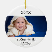 1. Großeltern für Großkinder Foto Keramik Ornament (Hinten)