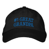#1 Großer Opa bestickter Deckel Bestickte Baseballkappe (Vorderseite)