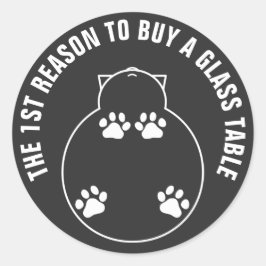 1. Grund für den Kauf eines Glastisches Runder Aufkleber