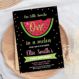 1. Grüne Wassermelone Geburtstag Einladungen