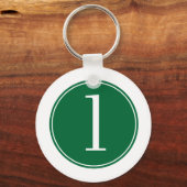 1. Grüner Kreis Schlüsselanhänger (Vorderseite)