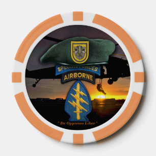 1. Gruppe Special Forces Grüne Berets Vets Pokerchips