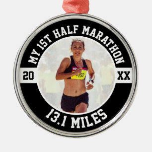 1. Halbmarathon-Läufer Erster Laufanfänger Ornament Aus Metall
