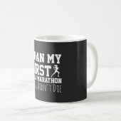 1. Halbmarathon-Läufer Lustiger Erster Halbmaratho Kaffeetasse (VorderseiteRechts)