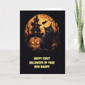1. Halloween in New Home Cute Karte (Vorderseite)