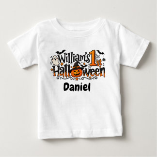 1. Halloween-Kürbis personalisiertes Baby T-shirt