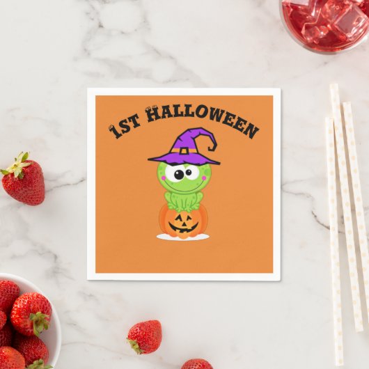 1. Halloween Little Hexenfrosch Serviette (Beispiel)