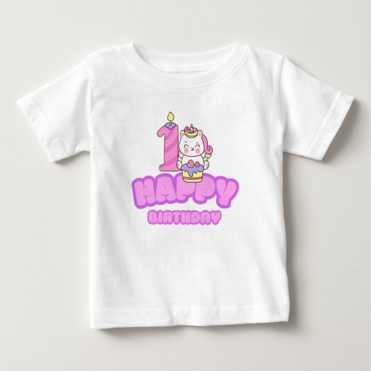 1. Happy Birthday Baby T-shirt (Vorderseite)