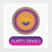 #1.Happy Diwali, das indische Lichtfestival Etiketten (Design 1)
