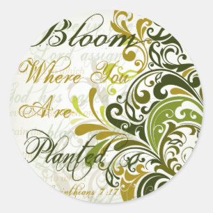 1 Herz 7 17 Schrifts-Kunst Runder Aufkleber