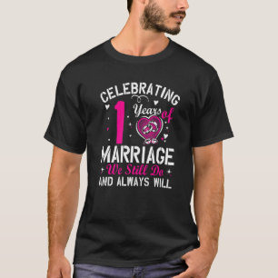 1. Hochzeit Jahrestag Matching Couple Men Women T-Shirt