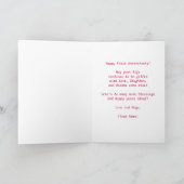 1. Hochzeit Jahrestag wünscht Chrysanthemen Karte (Innenseite)