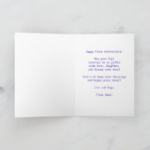 1. Hochzeit Jahrestag wünscht Elegant Ire Karte (Innenseite)