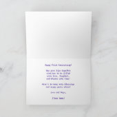 1. Hochzeit Jahrestag wünscht Lilac Elegant Karte (Innenseite)