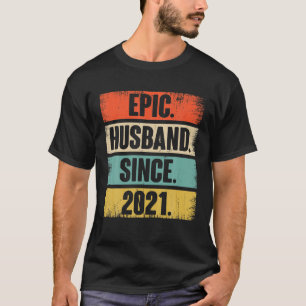 1. Hochzeit Jubiläum Geschenk für Ihm epischen Ehe T-Shirt