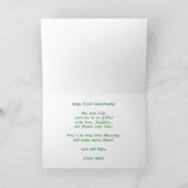 1. Hochzeit Jubiläum Weiße Rosen Elegant Karte (Innenseite)
