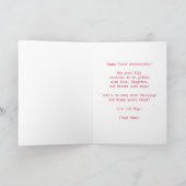 1. Hochzeit Jubiläum wünscht elegante Rosen pink Karte (Innenseite)