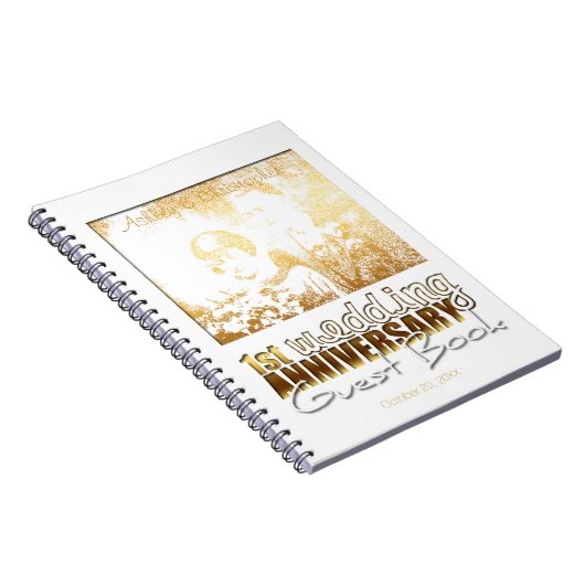 1. Hochzeitsfeier Modernes Gästebuch Notizblock (Rechte Seite)