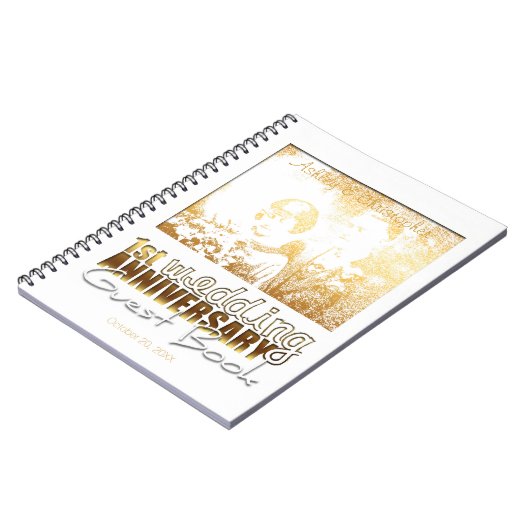 1. Hochzeitsfeier Modernes Gästebuch Notizblock (Linke Seite)